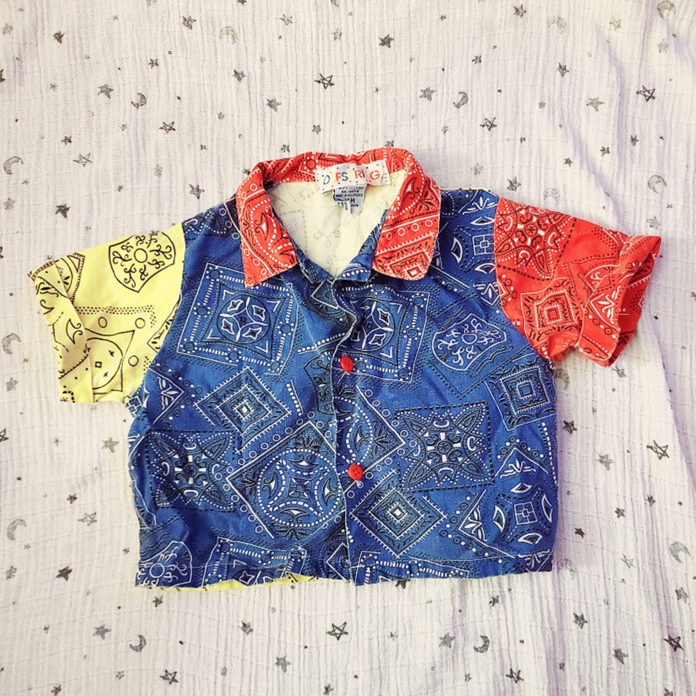 Vintage Bandana Print Top
